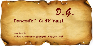 Dancsó Gyöngyi névjegykártya
